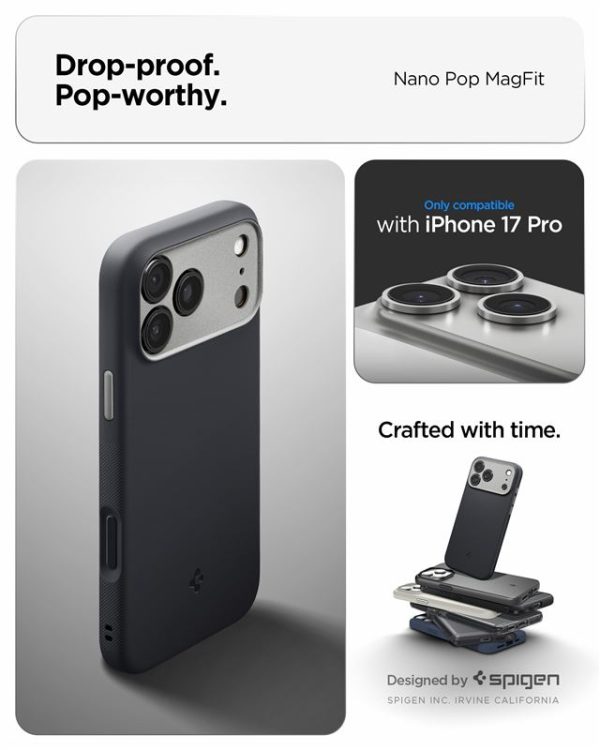 Spigen Nano Pop MagSafe Black Sesame-Apple iPhone 17 (ACS10366) - Image 4