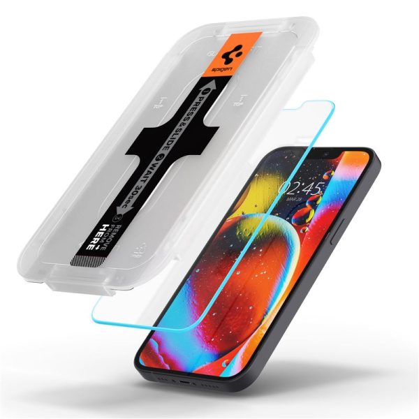 Spigen EZ Fit GLAS.tR Slim 2PCS Clear-Apple iPhone 13 mini (AGL03396) - Image 8