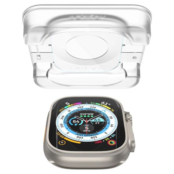 Spigen EZ Fit GLAS.tR Slim 2PCS Clear-Apple Watch Ultra 1/2/3 49mm (AGL05556) - Image 14