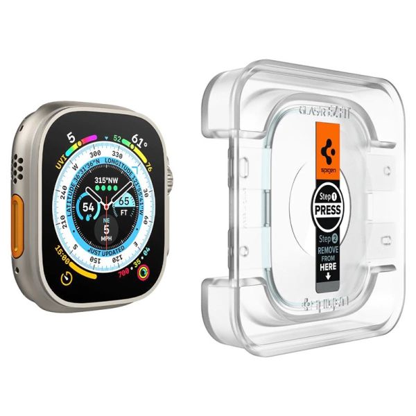 Spigen EZ Fit GLAS.tR Slim 2PCS Clear-Apple Watch Ultra 1/2/3 49mm (AGL05556) - Image 16