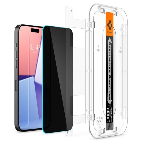 Spigen EZ Fit GLAS.tR Privacy-Apple iPhone 15 Pro Max (AGL07118) - Image 11