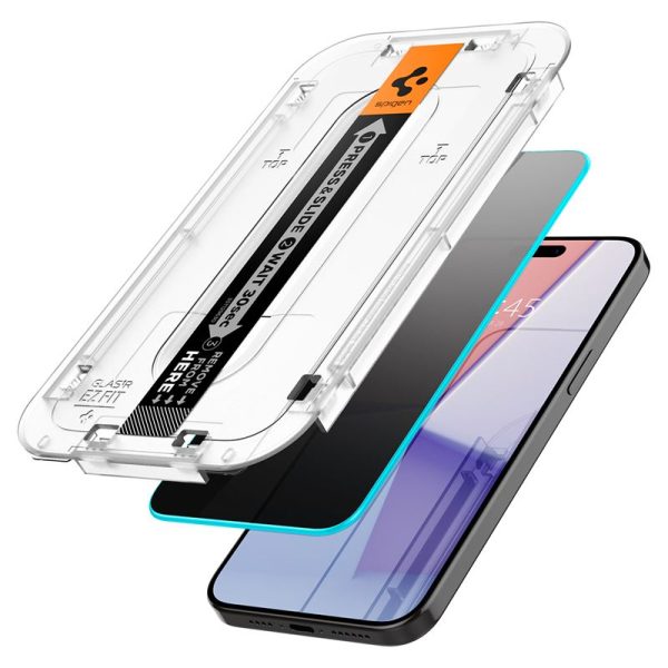 Spigen EZ Fit GLAS.tR Privacy-Apple iPhone 15 Pro Max (AGL07118) - Image 12