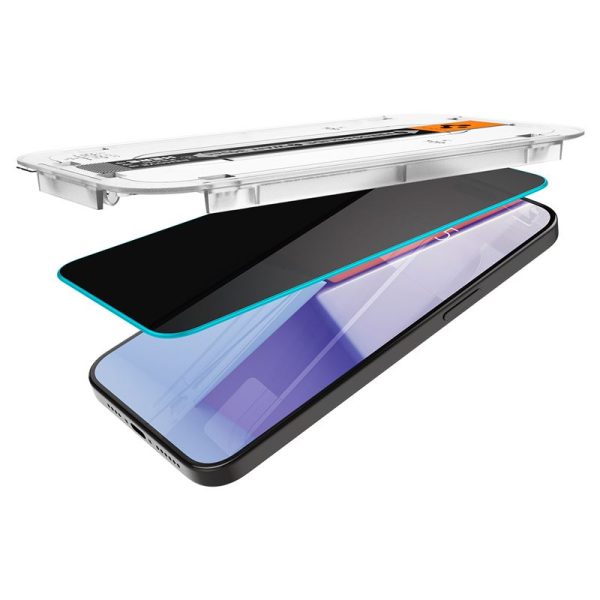Spigen EZ Fit GLAS.tR Privacy-Apple iPhone 15 Pro Max (AGL07118) - Image 15