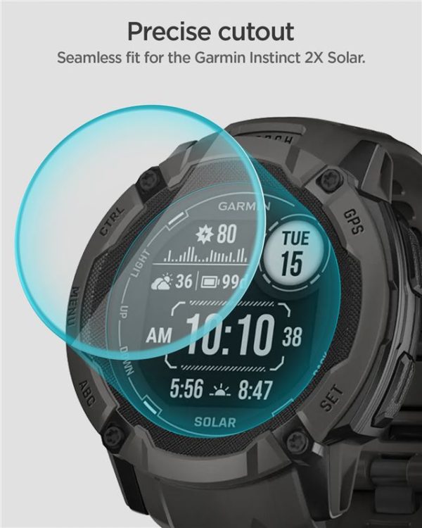 SPIGEN GLAS.TR EZ FIT 2-PACK GARMIN INSTINCT 2X SOLAR CLEAR (AGL07593) - Image 14