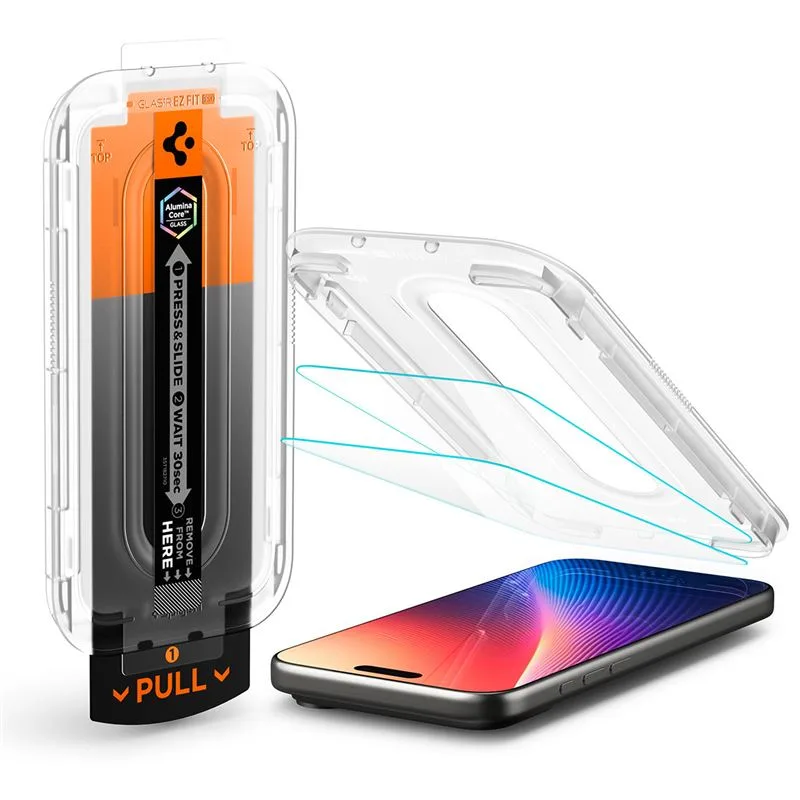 Προστασία Οθόνης Spigen Glas.tR EZ Fit Pro AC για iPhone 16 Pro Max / 17 Pro Max - Clear (AGL10095) - Image 3