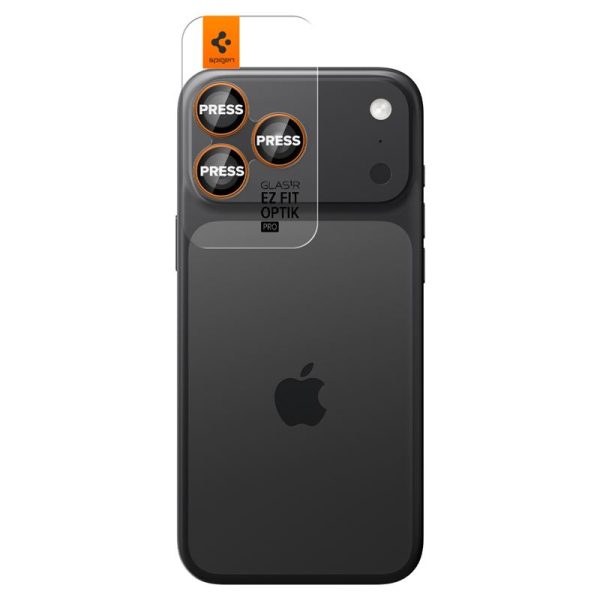 Spigen Glass tR EZ Fit Optik Pro 2 Pack Orange-Apple iPhone 17 Pro/17 Pro Max/16 Pro/16 Pro Max/15 Pro/15 Pro Max/14 Pro/14 Pro Max (AGL10123) - Image 6