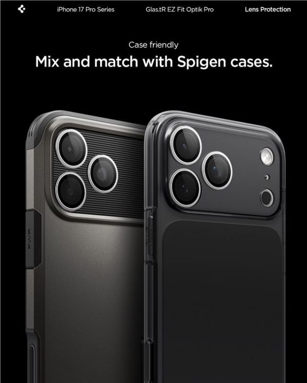 Spigen Glass tR EZ Fit Optik Pro 2 Pack Silver-Apple iPhone 17 Pro/17 Pro Max/16 Pro/16 Pro Max/15 Pro/15 Pro Max/14 Pro/14 Pro Max (AGL10124) - Image 5