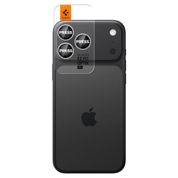 Spigen Glass tR EZ Fit Optik Pro 2 Pack Silver-Apple iPhone 17 Pro/17 Pro Max/16 Pro/16 Pro Max/15 Pro/15 Pro Max/14 Pro/14 Pro Max (AGL10124) - Image 6
