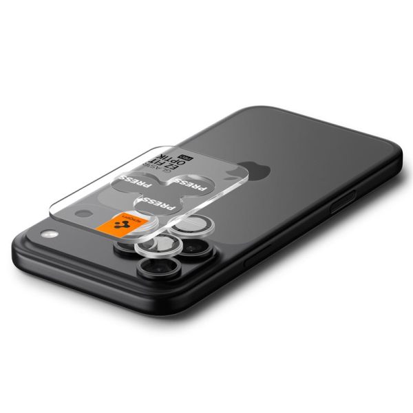 Spigen Glass tR EZ Fit Optik Pro 2 Pack Silver-Apple iPhone 17 Pro/17 Pro Max/16 Pro/16 Pro Max/15 Pro/15 Pro Max/14 Pro/14 Pro Max (AGL10124) - Image 9