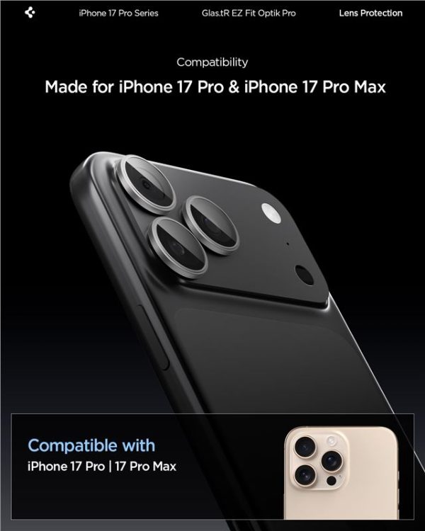 Spigen Glass tR EZ Fit Optik Pro 2 Pack gray-iPhone 17 Pro/17 Pro Max/16 Pro/16 Pro Max/15 Pro/15 Pro Max/14 Pro/14 Pro Max (AGL10125) - Image 25