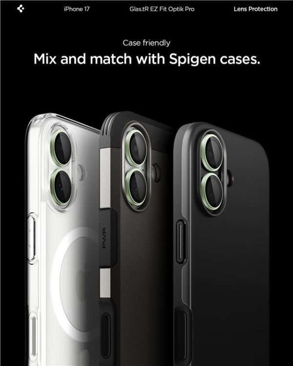 Spigen Glass tR EZ Fit Optik Pro 2 Pack Green-Apple iPhone 17 (AGL10128) - Image 4