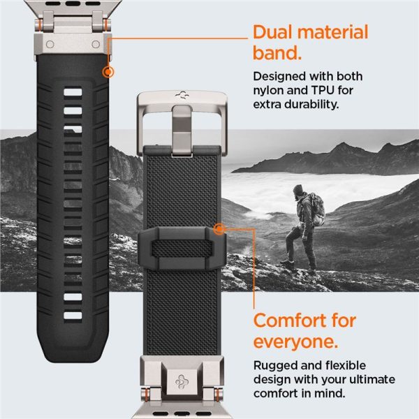 Spigen Watch Band DuraPro Armor Black-Apple Watch Series 44/45/46/49mm (AMP06065) - Image 19