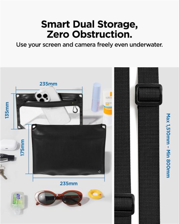 Spigen Aqua Shield WaterProof Case A640 (Dual Crossbag) 1 Pack Black (AMP09746) - Image 4