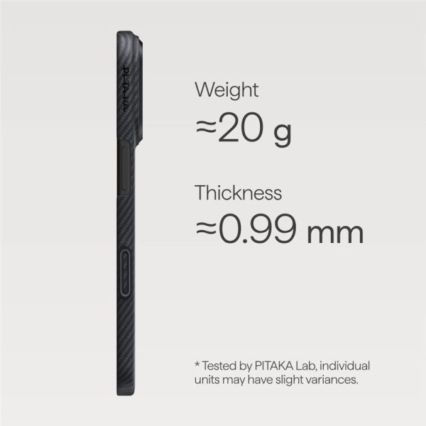 Pitaka Ultra-Slim Case Black/Grey-Apple iPhone 17 Pro (KI1701BP) - Image 5