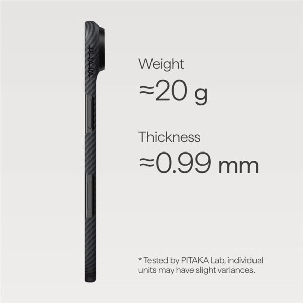 Pitaka Ultra-Slim Case Black/Grey-Apple iPhone 17 (KI1701) - Image 3