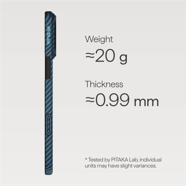 Pitaka Ultra-Slim Case Blue/Grey-Apple iPhone 17 Pro Max (KI1706BPM) - Image 4