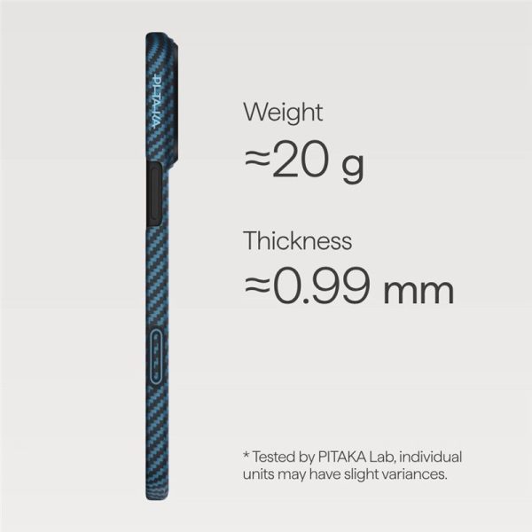 Pitaka Ultra-Slim Case Blue/Grey-Apple iPhone 17 Pro (KI1706BP) - Image 4