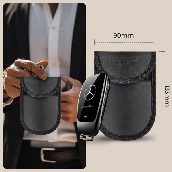 TECH-PROTECT KLR100 POUCH KEYLESS RFID SIGNAL BLOCKER CASE BLACK/BLACK - Image 6