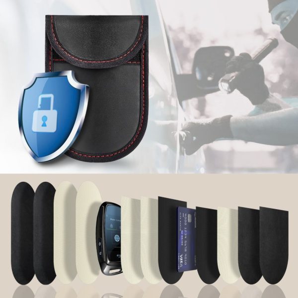 TECH-PROTECT KLR100 POUCH KEYLESS RFID SIGNAL BLOCKER CASE BLACK/RED - Image 2