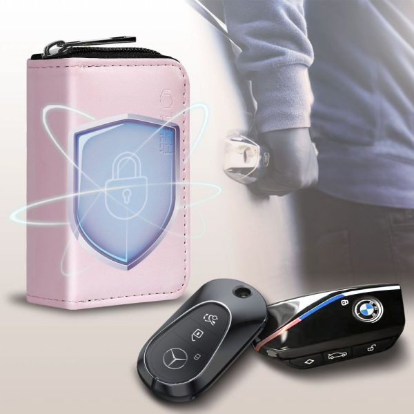TECH-PROTECT KLR300 POUCH KEYLESS RFID SIGNAL BLOCKER CASE PINK - Image 2