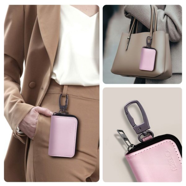 TECH-PROTECT KLR300 POUCH KEYLESS RFID SIGNAL BLOCKER CASE PINK - Image 6