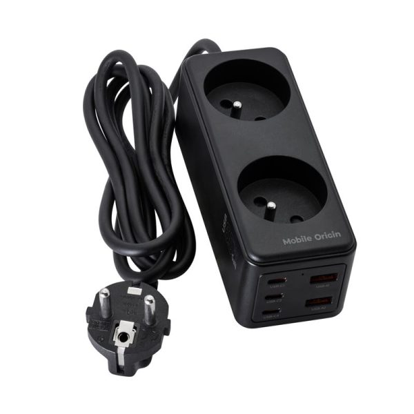 Mobile Origin GaN 65W Socket MultiHub Charger PW19 with 3x USB-C + 2x USB-A (MO-65SMH-PW19) - Image 10