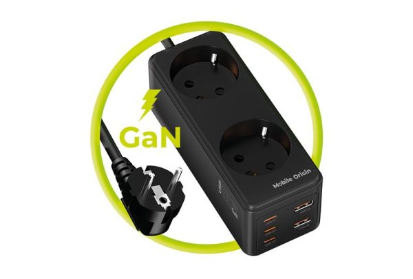 Mobile Origin GaN 65W Socket MultiHub Charger PW19 with 3x USB-C + 2x USB-A (MO-65SMH-PW19) - Image 8