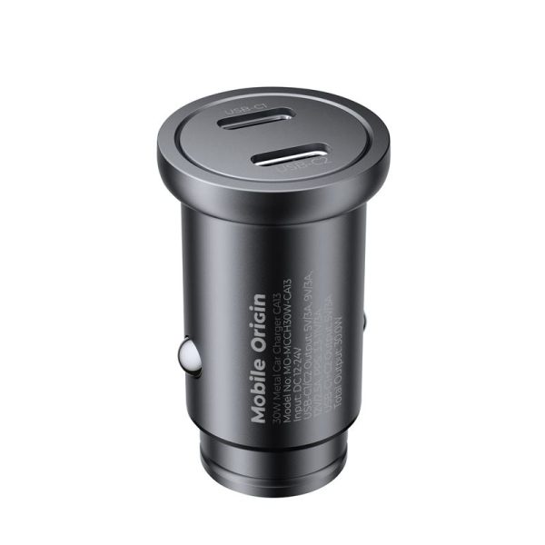 Mobile Origin Metal Car Charger 30W CA13 - 2x USB-C (MO-MCCH30W-CA13) - Image 3