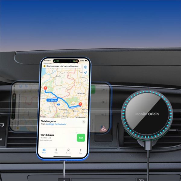 Mobile Origin Wireless Car Vent Charger CA18 Apple Watch/iPhone MagSafe Compatible (MO-WCVCH-CA18) - Image 5