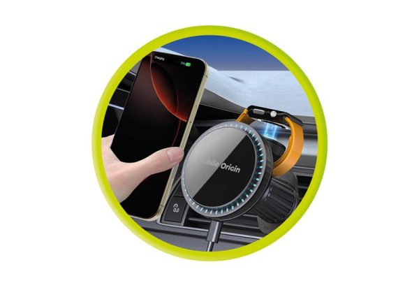 Mobile Origin Wireless Car Vent Charger CA18 Apple Watch/iPhone MagSafe Compatible (MO-WCVCH-CA18) - Image 6