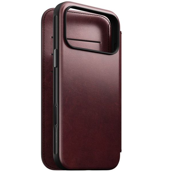 Nomad Modern Leather Folio burgundy (Horween)-Apple iPhone 17 Pro Max (NM011826858) - Image 13