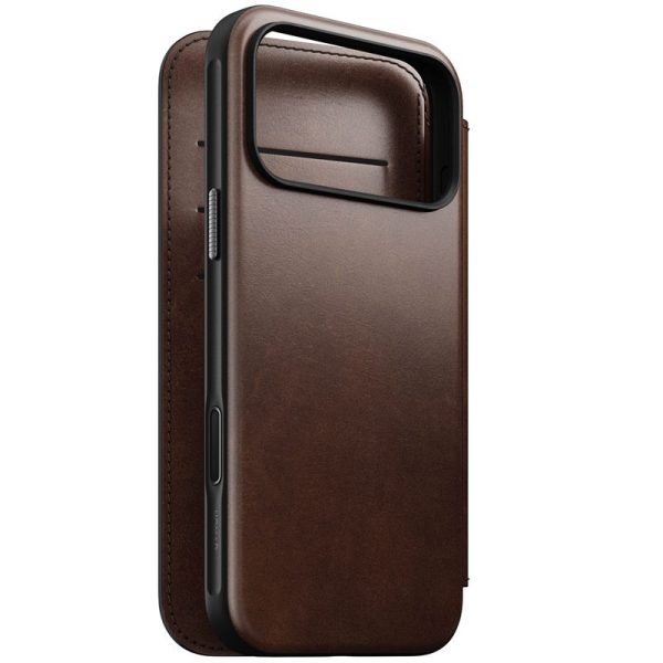 Nomad Modern Leather Folio rustic brown (Horween)-Apple iPhone 17 Pro Max (NM014100858) - Image 18