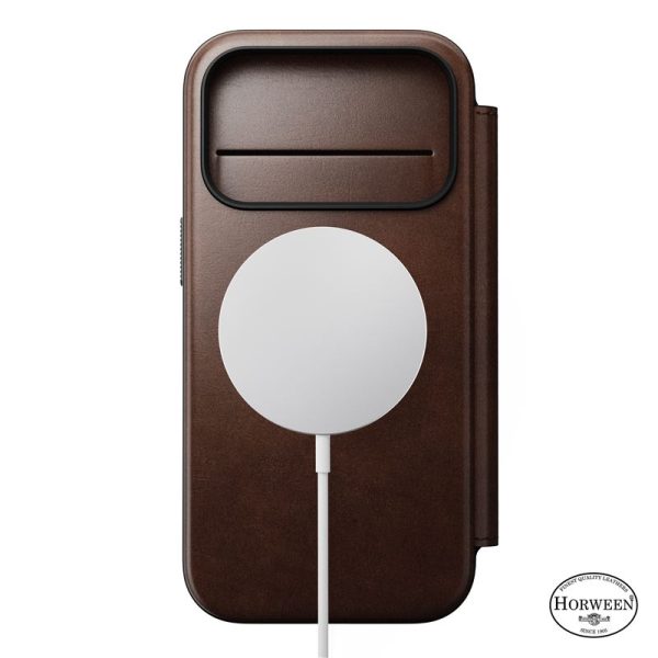 Nomad Modern Leather Folio rustic brown (Horween)-Apple iPhone 17 Pro (NM014155858) - Image 12