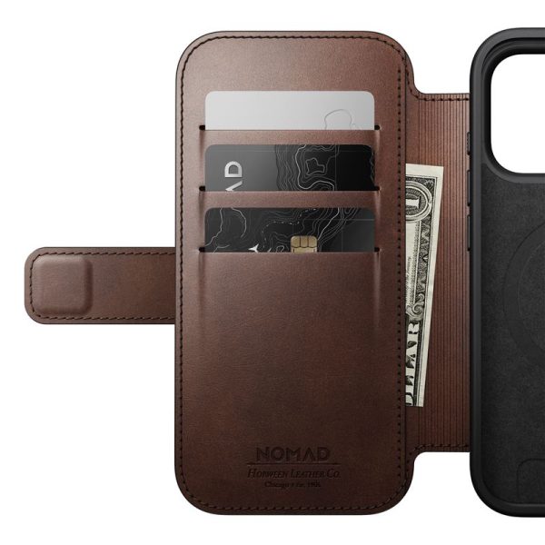 Nomad Modern Leather Folio rustic brown (Horween)-Apple iPhone 17 Pro (NM014155858) - Image 21