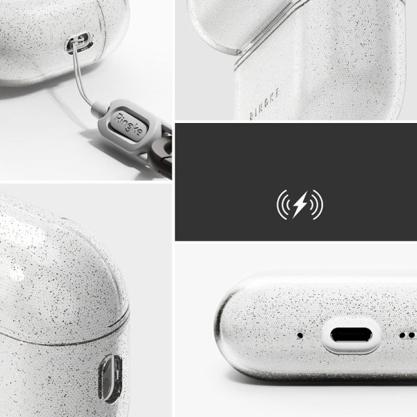 RINGKE AIR APPLE AIRPODS PRO 3 GLITTER CLEAR - Image 3