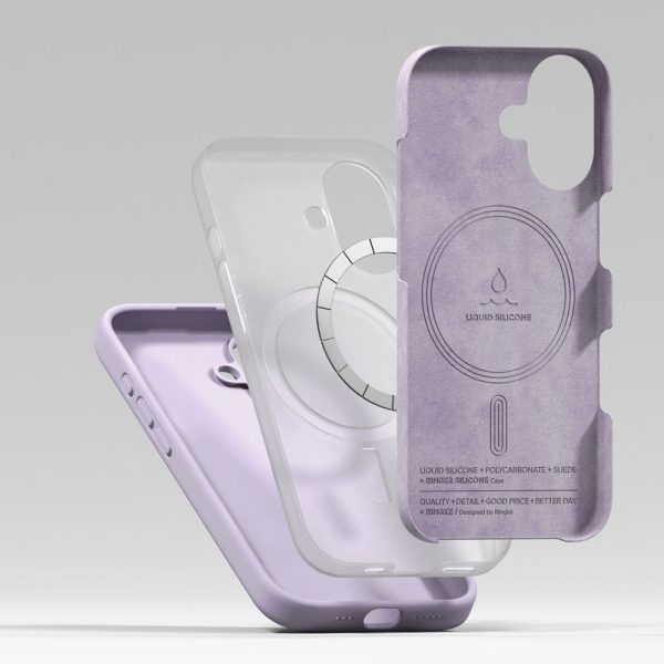 RINGKE SILICONE MAGNETIC MAGSAFE IPHONE 17 LIGHT PURPLE - Image 6