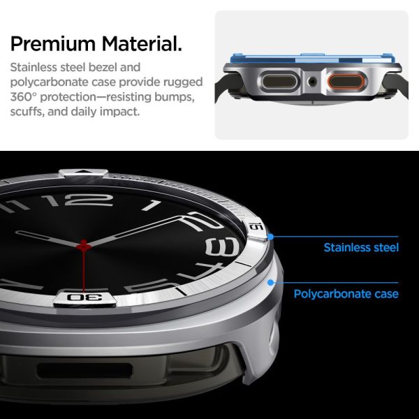 SPIGEN BEZEL TUNE PRO PILOT SAMSUNG GALAXY WATCH 8 44MM SILVER (ACS10011) - Image 12