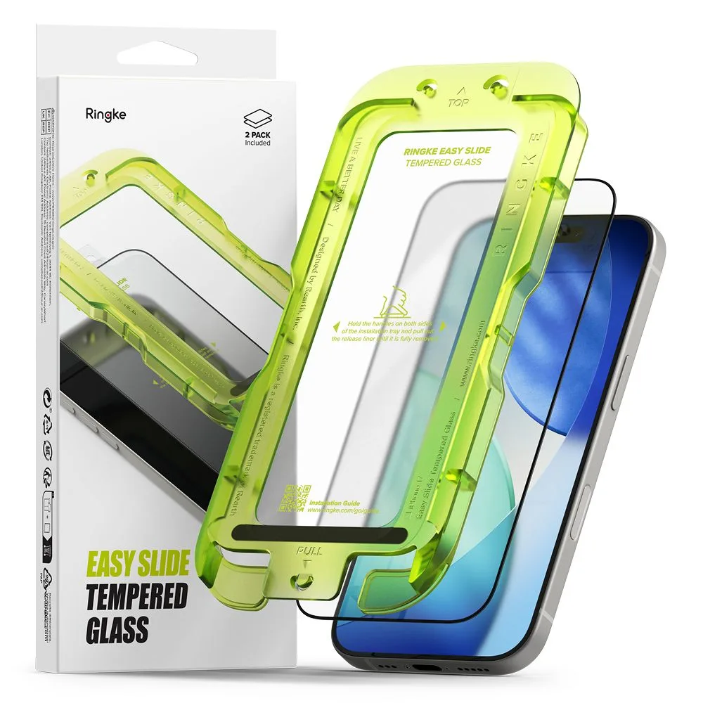Τζάμι Προστασίας iPhone 17 Ringke Easy Slide 2-Pack Black