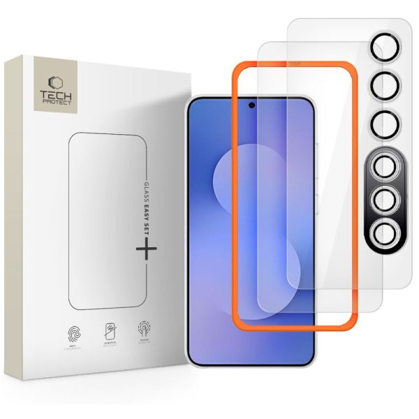 SZK?O HARTOWANE TECH-PROTECT EASY SET+ 3-PACK GALAXY S25 FE CLEAR
