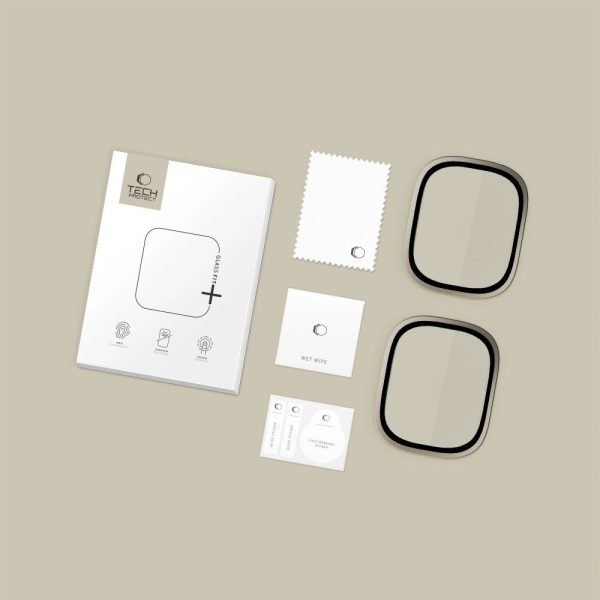 TECH-PROTECT GLASS RING 2-PACK APPLE WATCH ULTRA 1/2/3 (49 MM) TITANIUM - Image 2