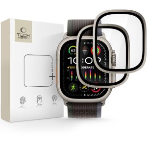SZK?O HARTOWANE TECH-PROTECT GLASS RING 2-PACK APPLE WATCH ULTRA 1 / 2 / 3 (49 MM) TITANIUM