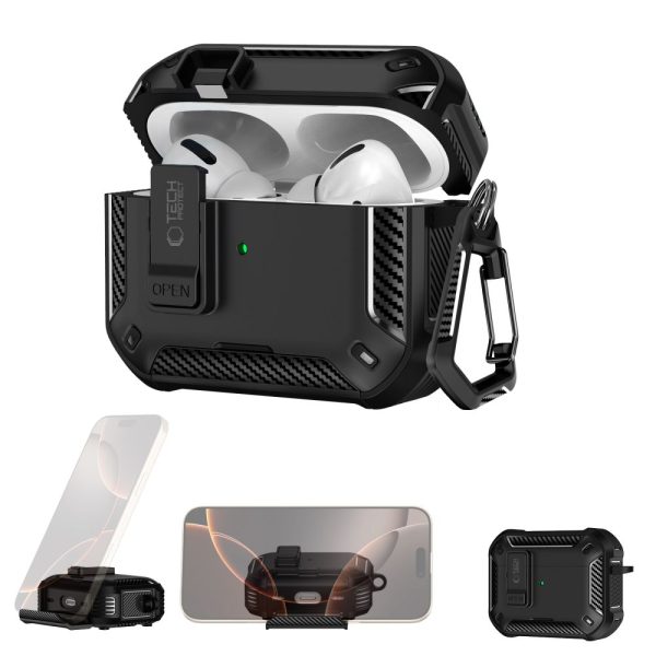 TECH-PROTECT CARBONOX MAGSAFE APPLE AIRPODS PRO 3 BLACK - Image 2