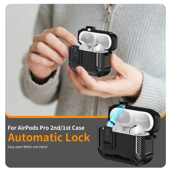 Θήκη Apple AirPods Pro 3 Tech-Protect Carbonox MagSafe Black - Image 5