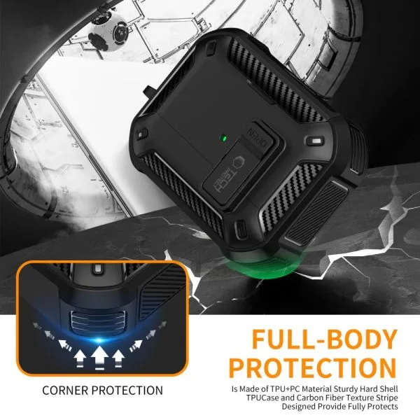 Θήκη Apple AirPods Pro 3 Tech-Protect Carbonox MagSafe Black - Image 6
