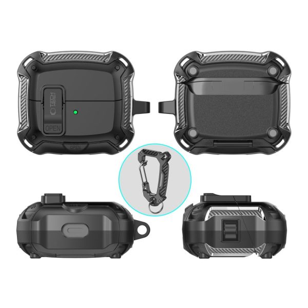 TECH-PROTECT CARBONOX MAGSAFE SAMSUNG GALAXY BUDS 3/3 FE/3 PRO BLACK - Image 3