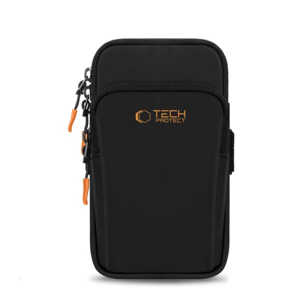 TECH-PROTECT M7 UNIVERSAL SPORT ARMBAND BLACK/ORANGE - Image 2