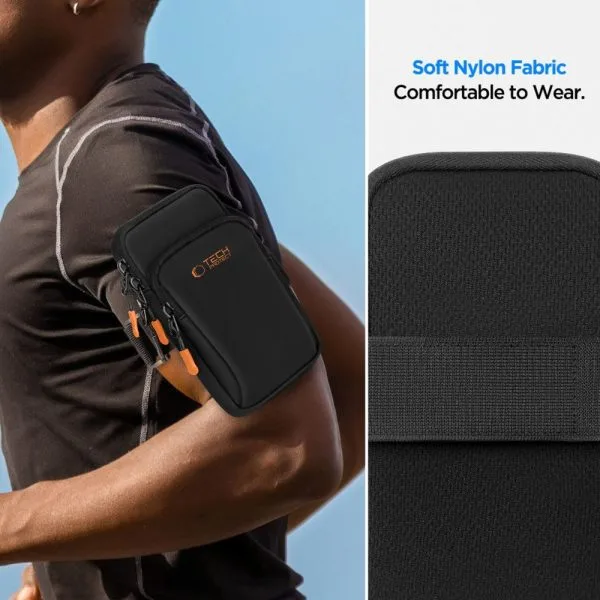 Θήκη Μπράτσου Tech-Protect M7 Universal Sport Armband Black/Orange - Image 11