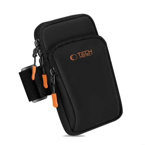 TECH-PROTECT M7 UNIVERSAL SPORT ARMBAND BLACK/ORANGE - Image 4