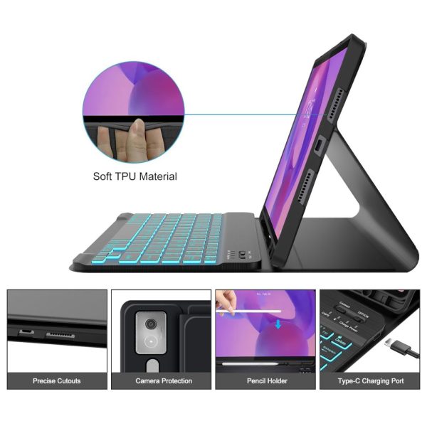 TECH-PROTECT SC PEN + KEYBOARD LENOVO IDEA TAB PRO/PRO MT 12.7 TB-373 BLACK - Image 3