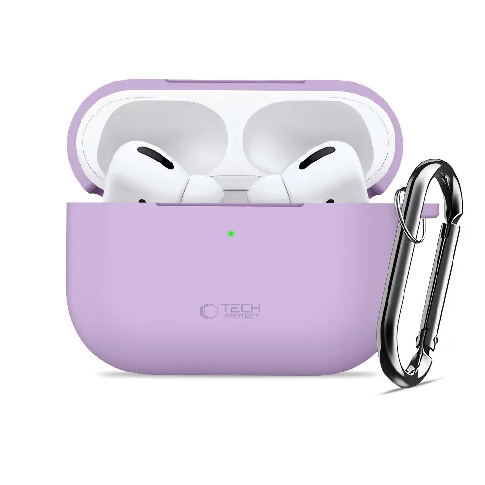 Θήκη Apple AirPods Pro 3 Tech-Protect Silicone Hook Lavender - Image 3